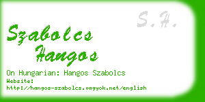 szabolcs hangos business card